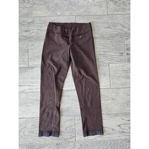 Women's Hollister Capri Pants Tight Size Small Jr Brown Lace Made In USA